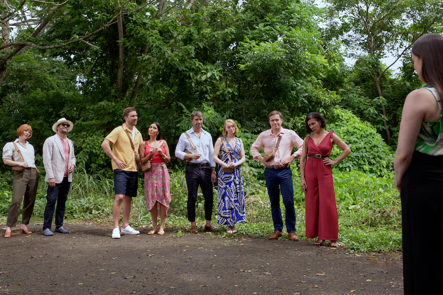 Mystery Island, Play For Keeps, Photo: Kezia Burrows, Charlie Weber, John MacDonald, Nisha Aaliya, Kris Mochrie, Emily Eaton-Plowright, Barney White, Victoria Bolt Credit: ©2025 Hallmark Media