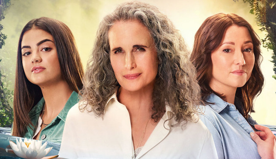 The Way Home, used with Hallmark Media's permission, Sadie Laflamme-Snow, Andie MacDowell, Chyler Leigh, Netflix