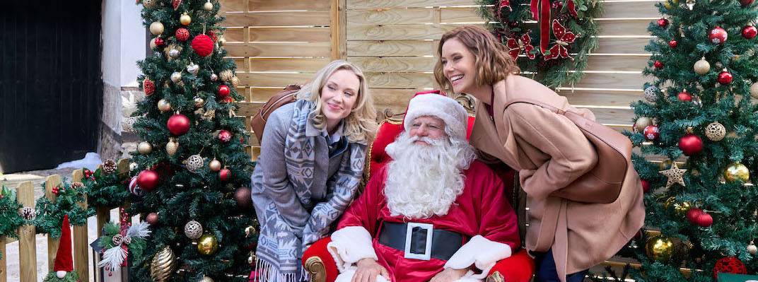 Countdown To Christmas, Laci J Mailey, Ashley Williams, Santa, An Alpine Holiday, ©2025 Hallmark Media