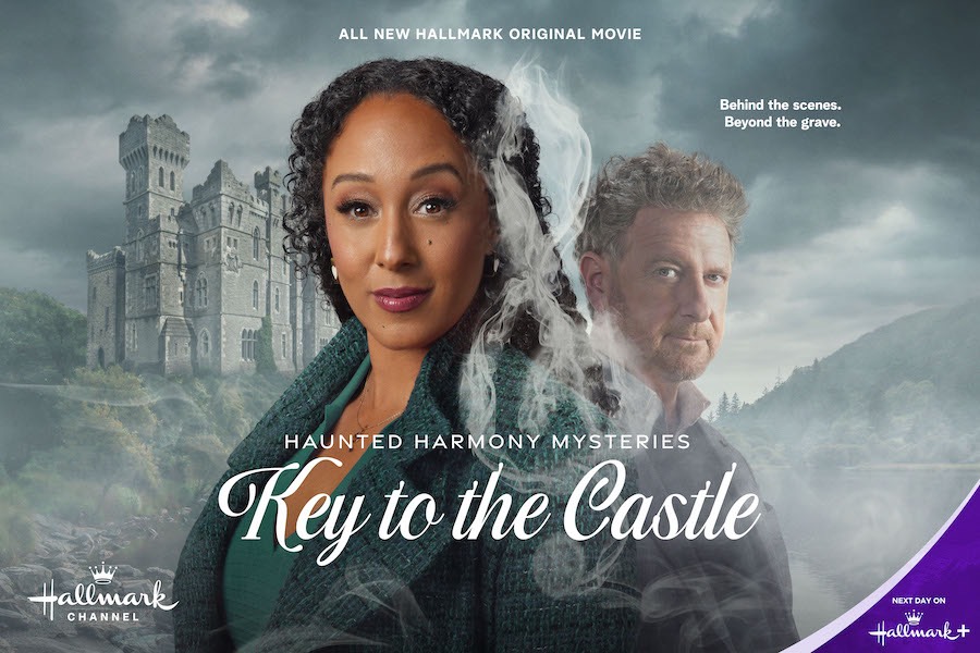 Tamera Mowry-Housley, Risteard Cooper, Haunted Harmony, used with Hallmark Media's permission