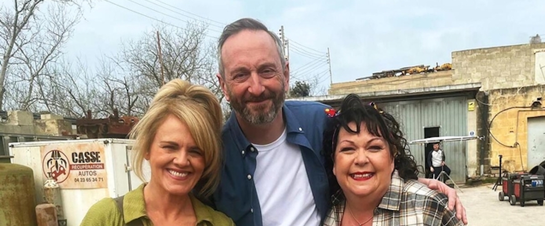 Sally Lyndsay, Steve Edge, and Sue Vincent, Madam Blanc Mysteries, Acorn TV, used with AMC's Permission