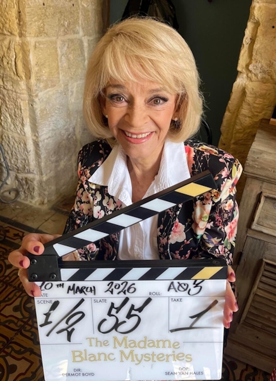 Sue Holderness as Judith Lloyd James in The Madame Blanc Mysteries on Acorn TV, used with permission from AMC