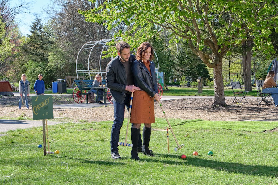 Photo: Niall Matter, Ashley Williams Credit: ©2026 Hallmark Media/Photographer: Oliver Martier, Fall Into Love